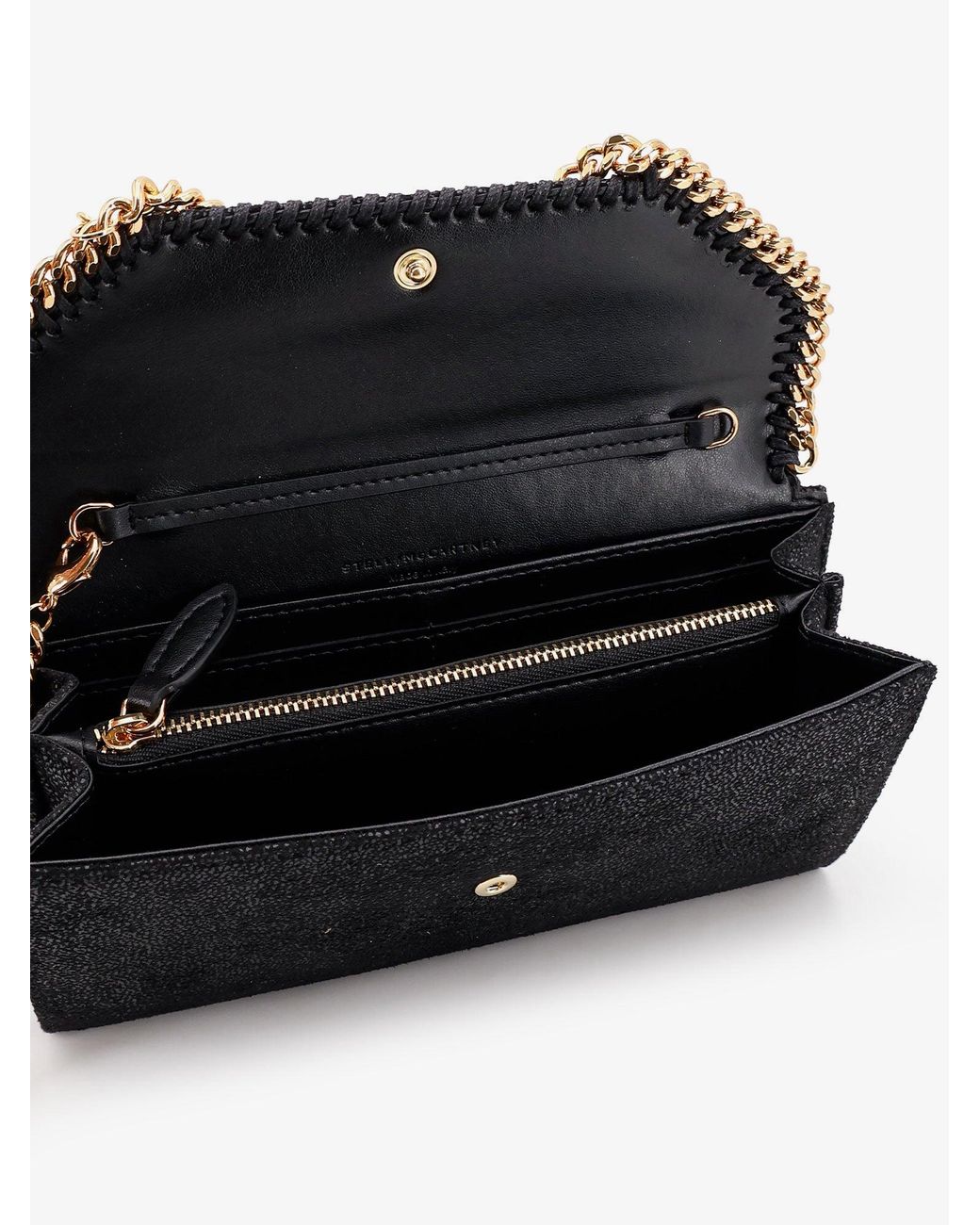 Stella McCartney White Falabella Shaggy Deer Fabric Wallet