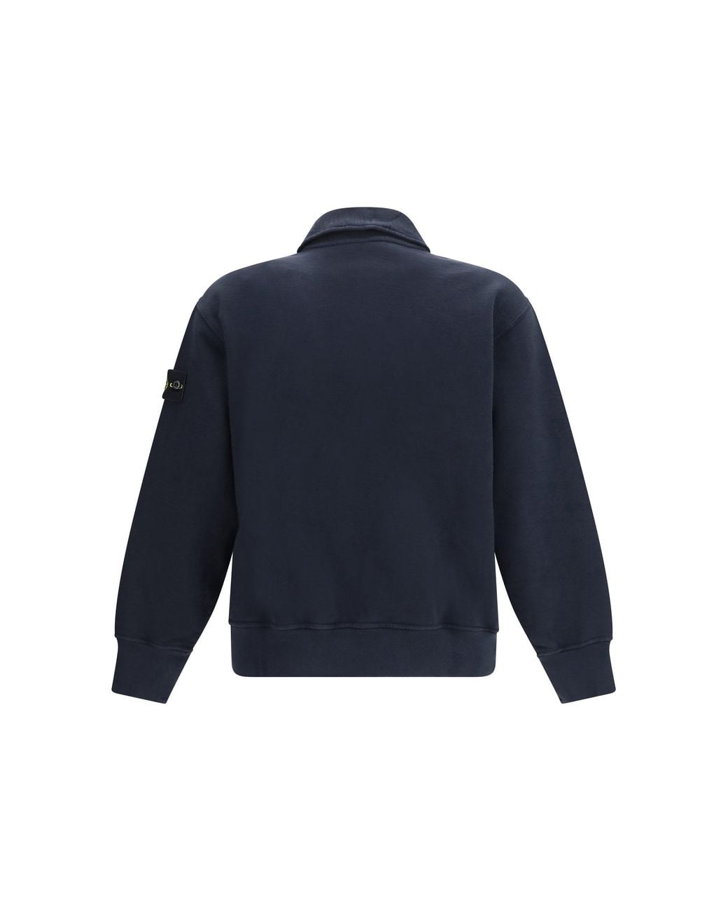 Stone Island Blue Logo Cotton Sweatshirt for men