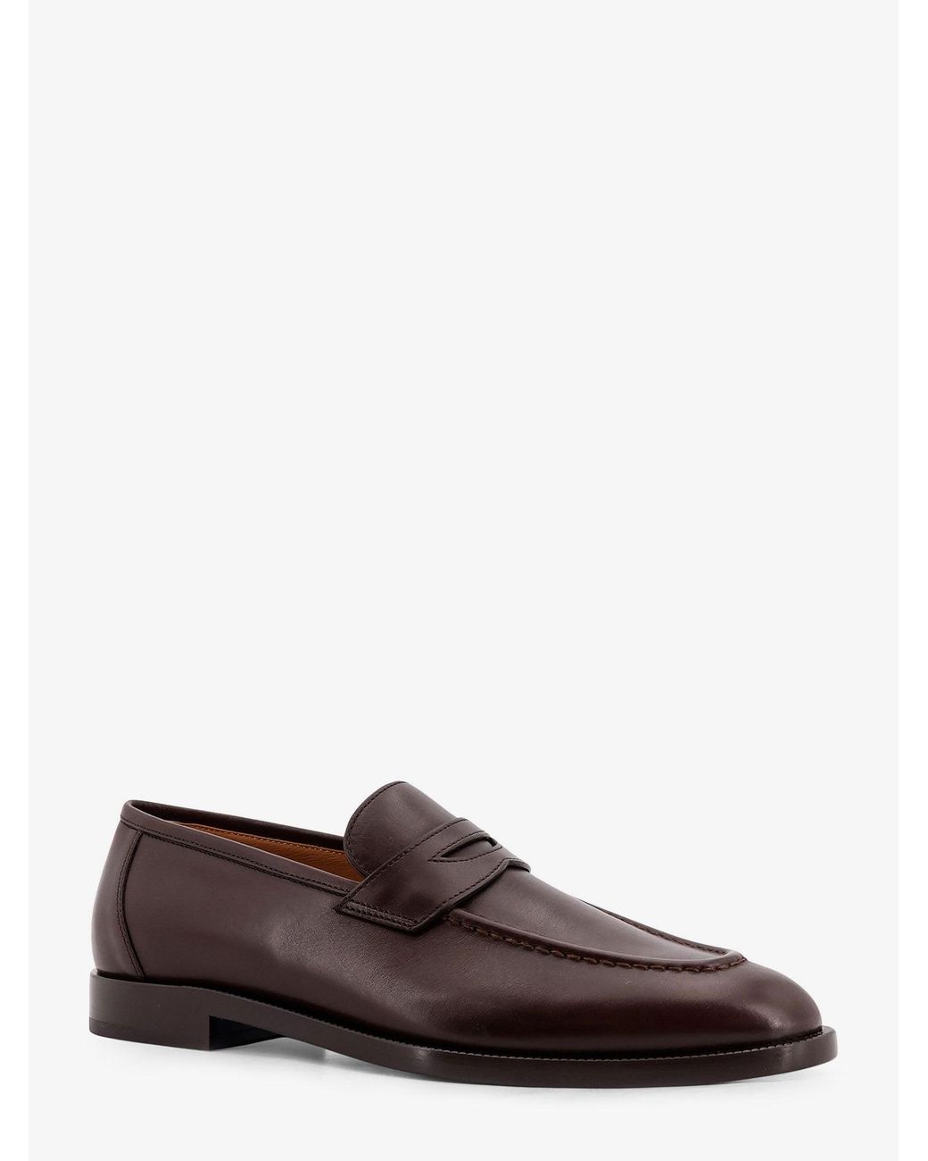 Loro Piana Brown Sergio Walk Leather Loafers