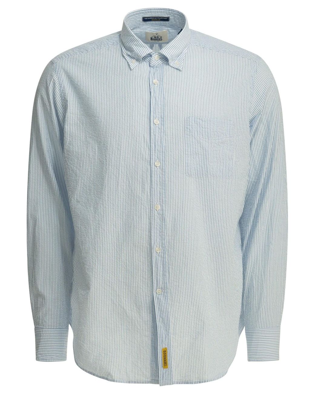 B.D. Baggies Blue "Bradford Seersucker" Casual Shirt