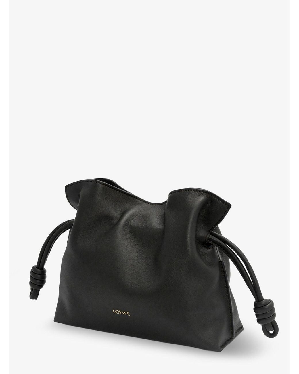 Loewe Black Flamenco Leather Clutch