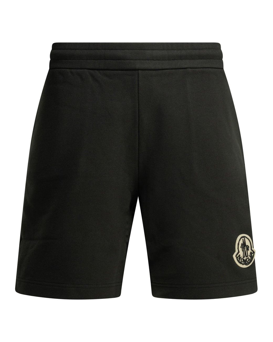 Moncler Black Logo Shorts for men