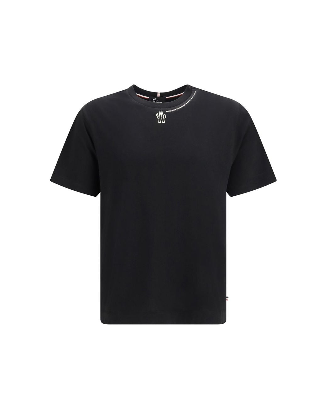 Moncler Black Cotton T-Shirt for men