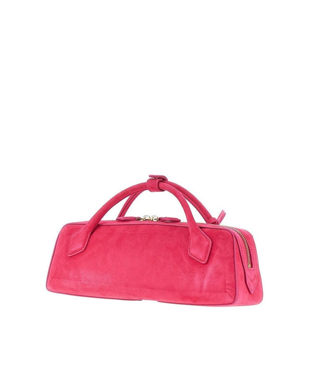 Alaïa Pink Le Teckel Suede Leather Clutch