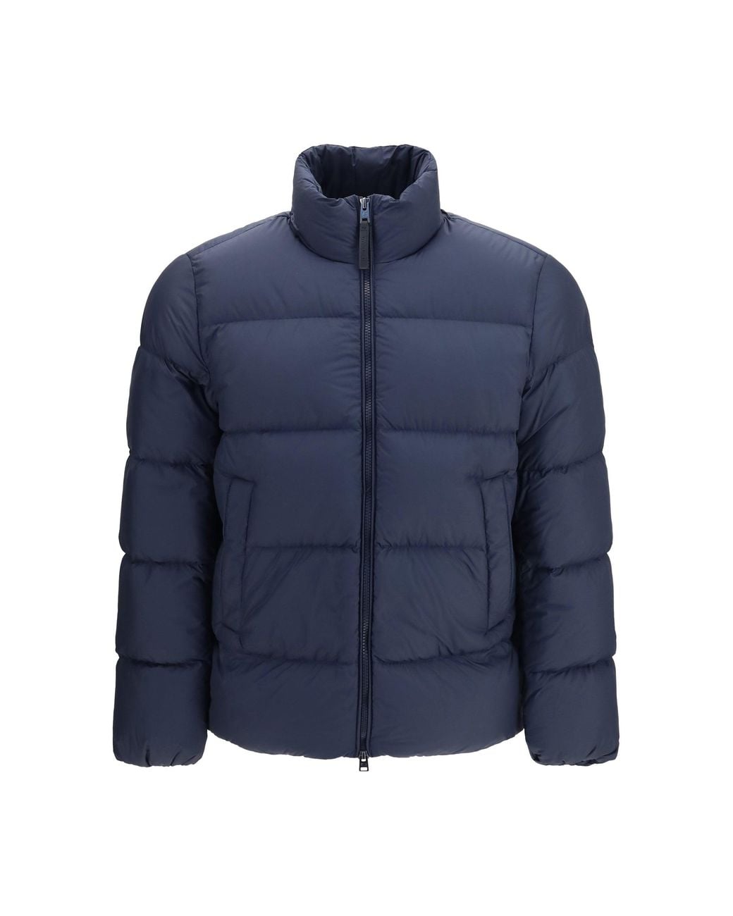 Woolrich Blue Cloud Eagle Padded Jacket Melton for men