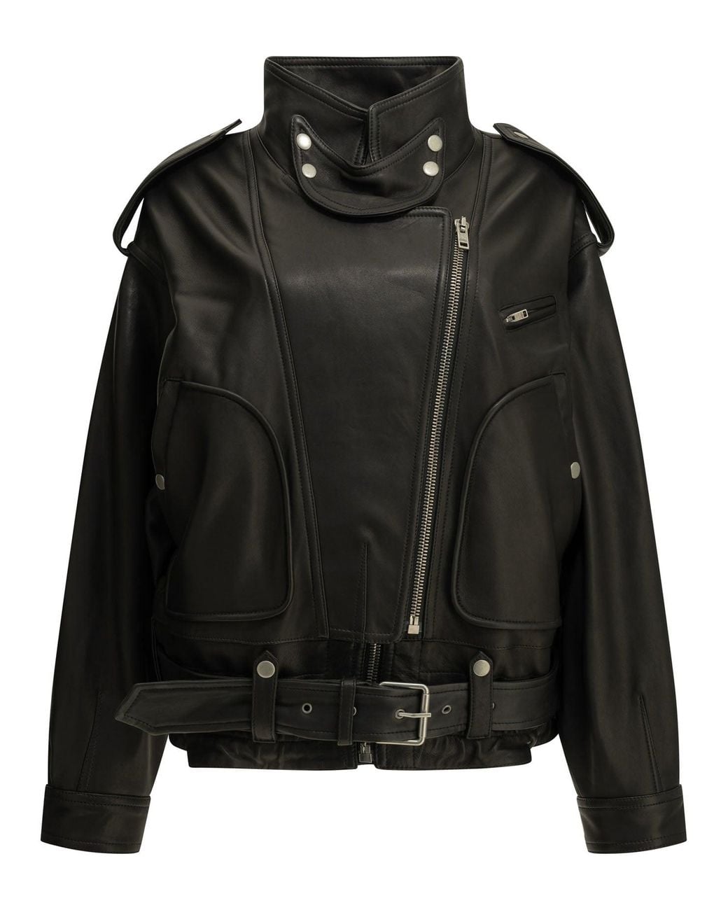 Isabel Marant Black "Farza" Leather Jacket
