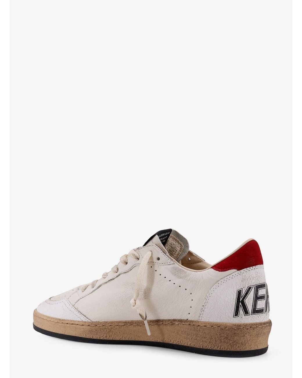 Golden Goose Deluxe Brand White Ball Star Distressed Leather Sneakers for men