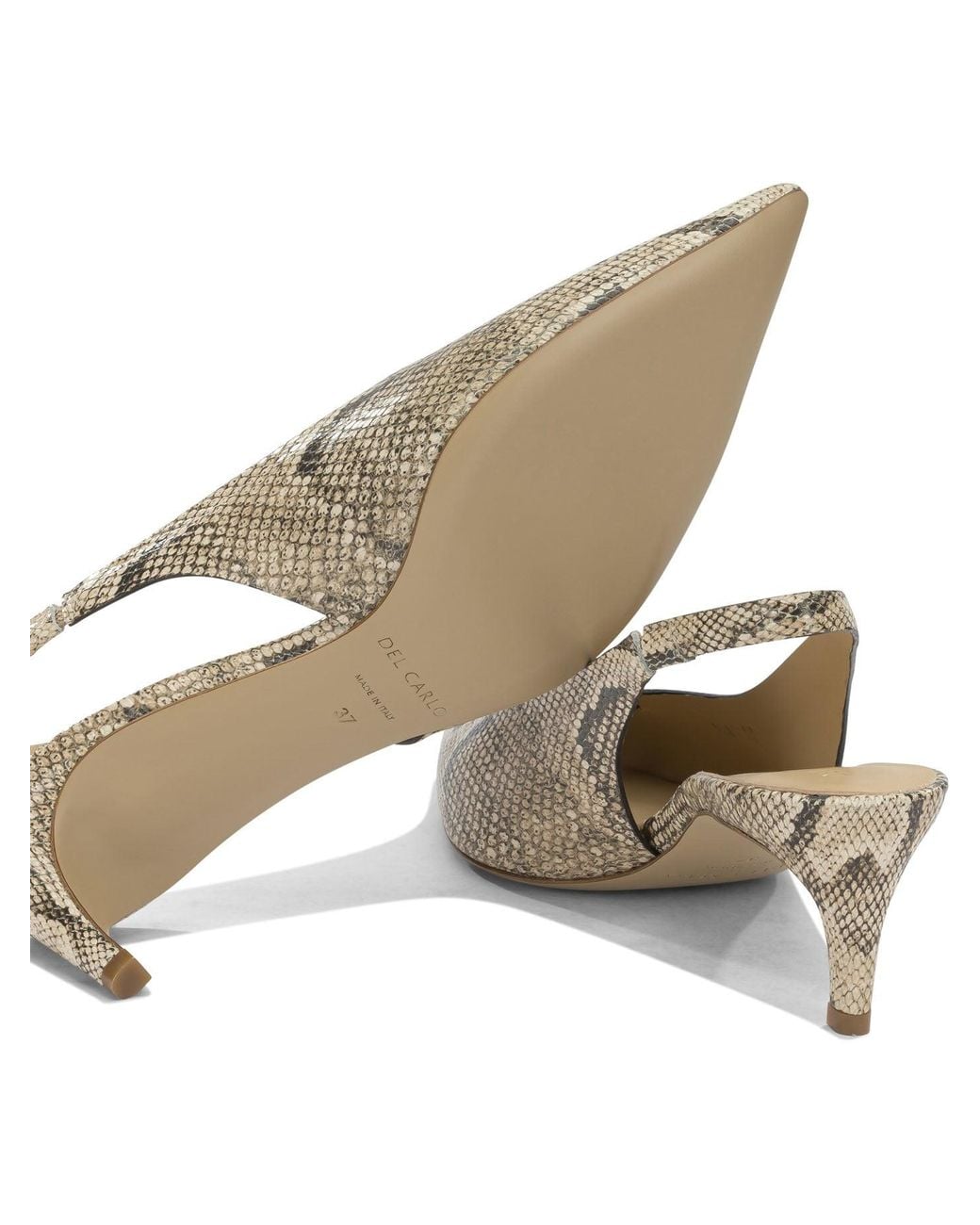 Roberto Del Carlo Metallic Calf Leather Pumps
