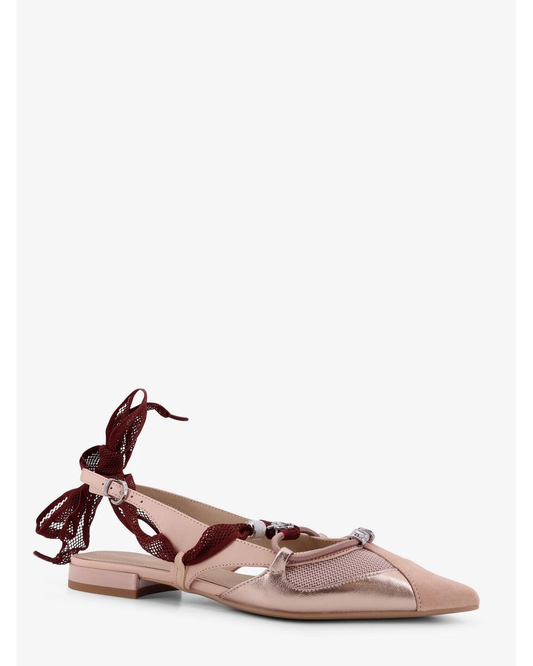 Pinko Natural Gianira Leather Ballerinas