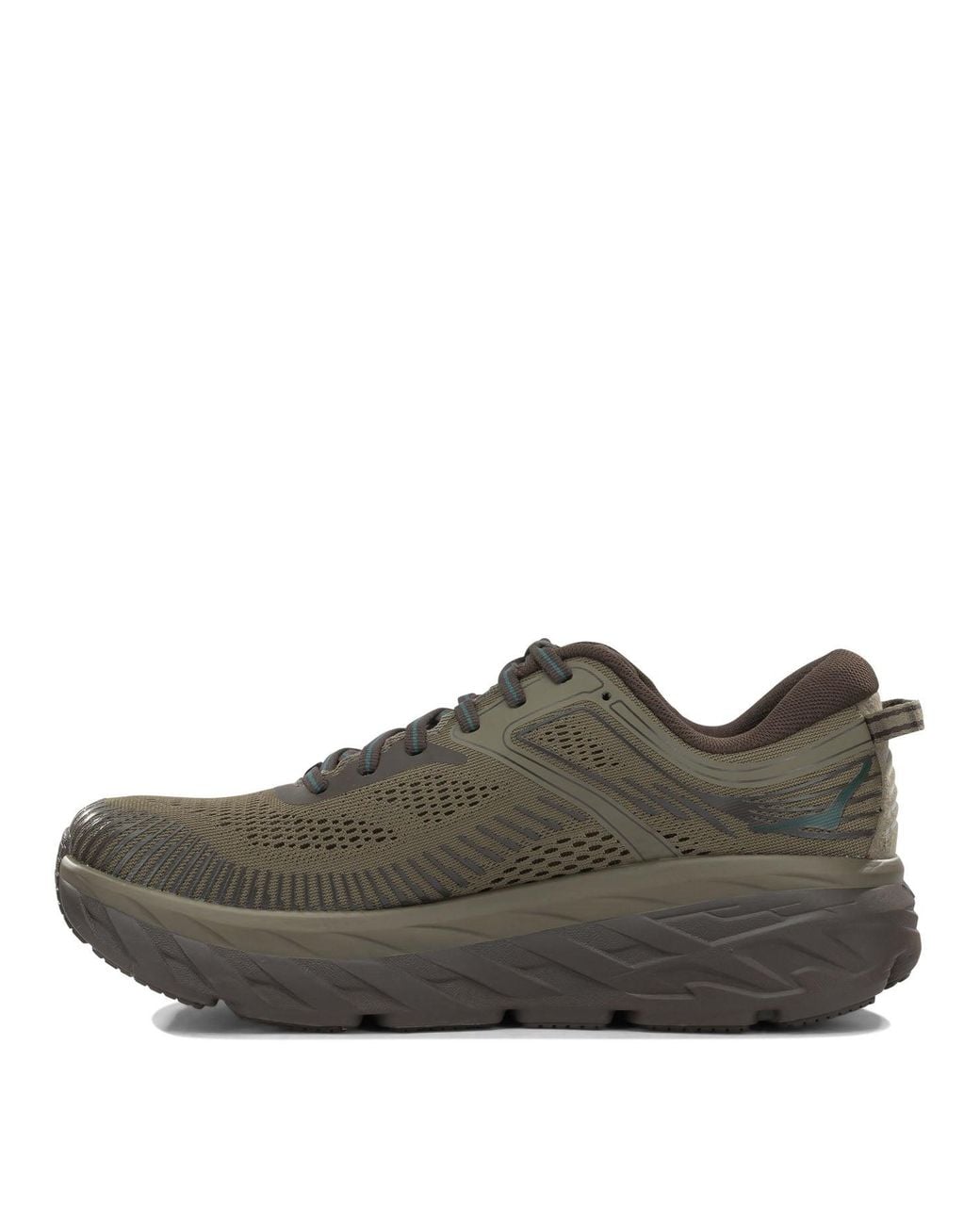 Hoka One One Brown "Bondi 7" Low-Top Sneakers