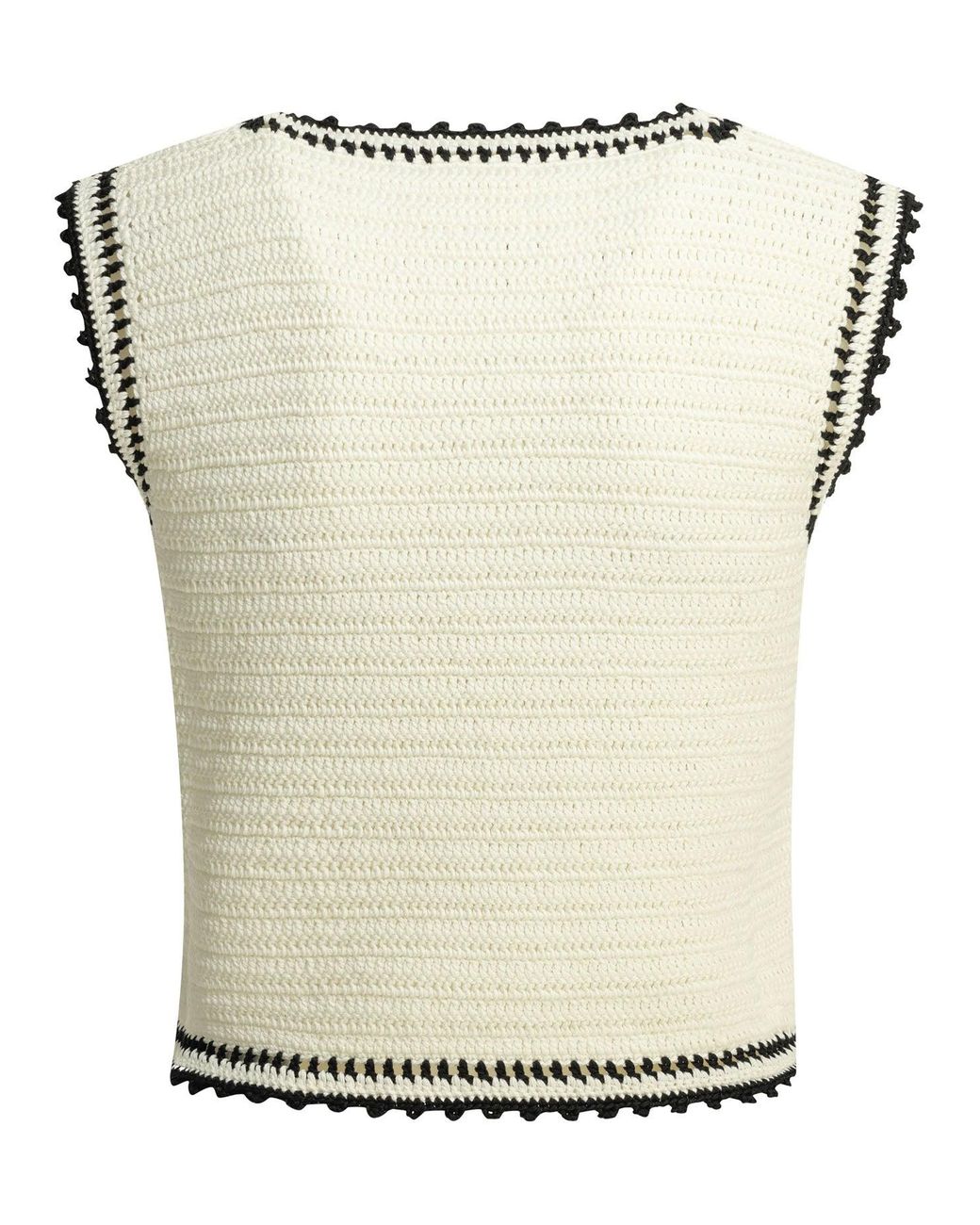 Céline White Triomphe Knitted Top