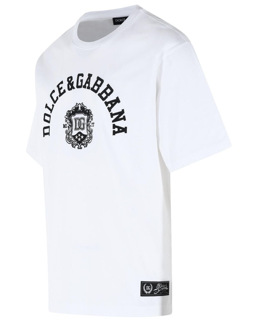 Dolce & Gabbana White Cotton T-Shirt for men
