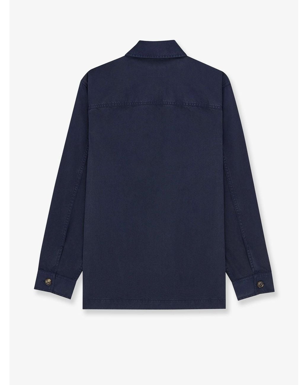 Saint Laurent Blue Cassandre Certified Cotton Overshirt for men