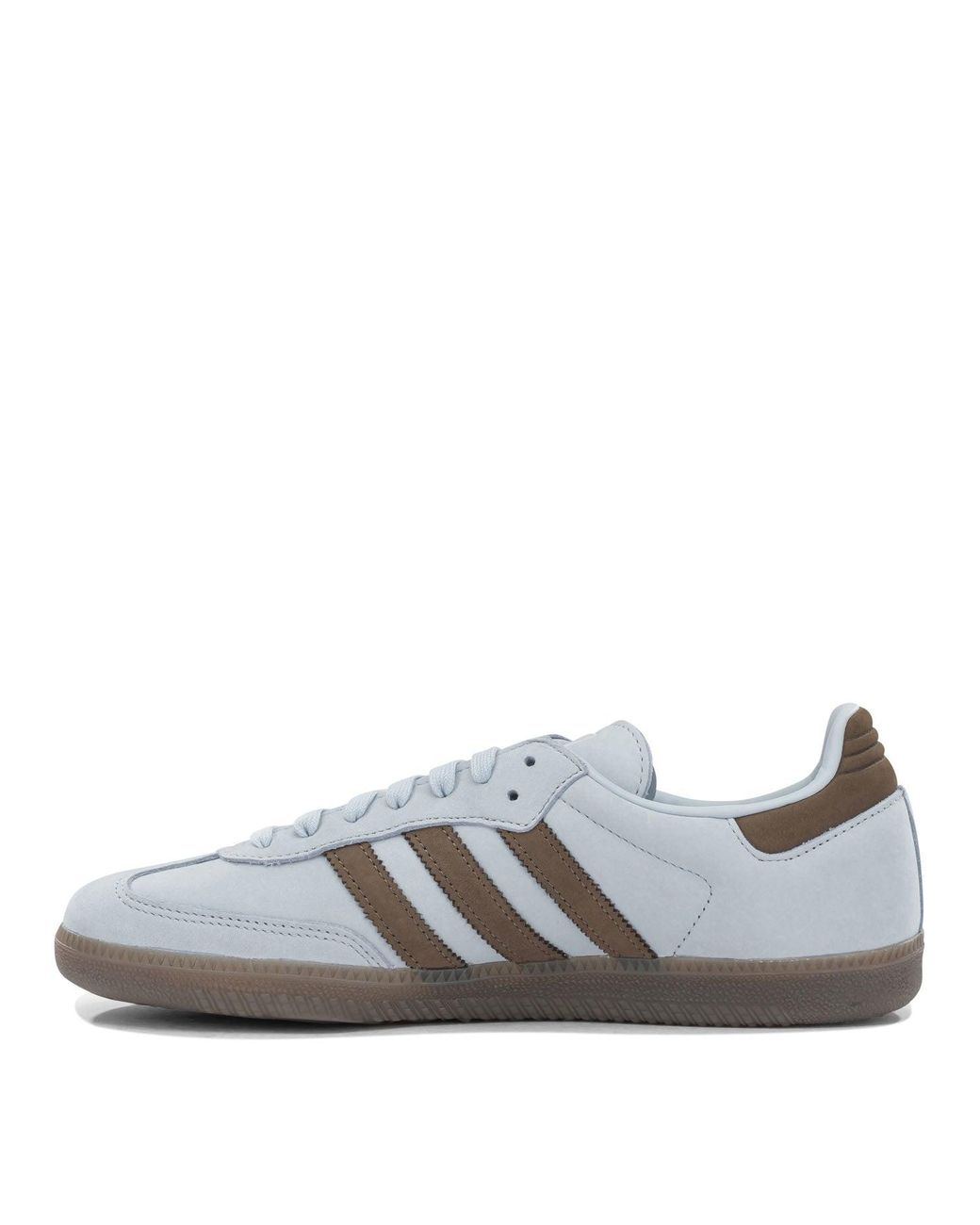 Adidas Originals Gray Samba Og Lightblue Leather Rubber Sneakers