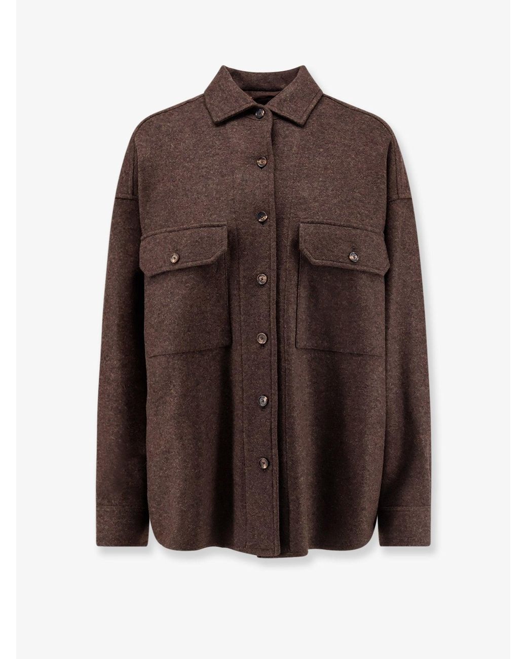 Loro Piana Brown Darby Novalis Stretch Cashmere Overshirt