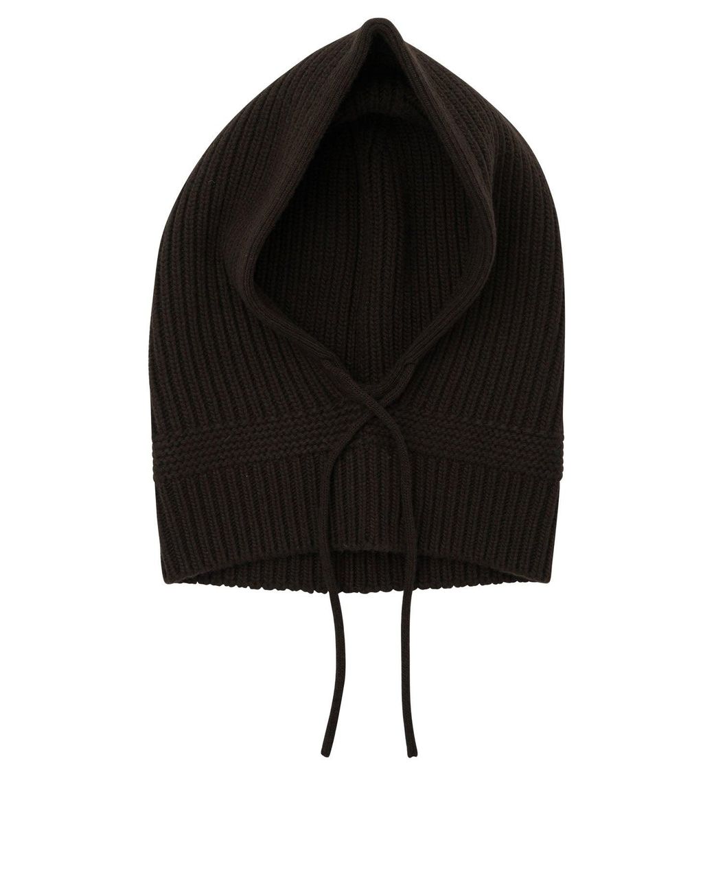 Miu Miu Black Wool Hat With Logo