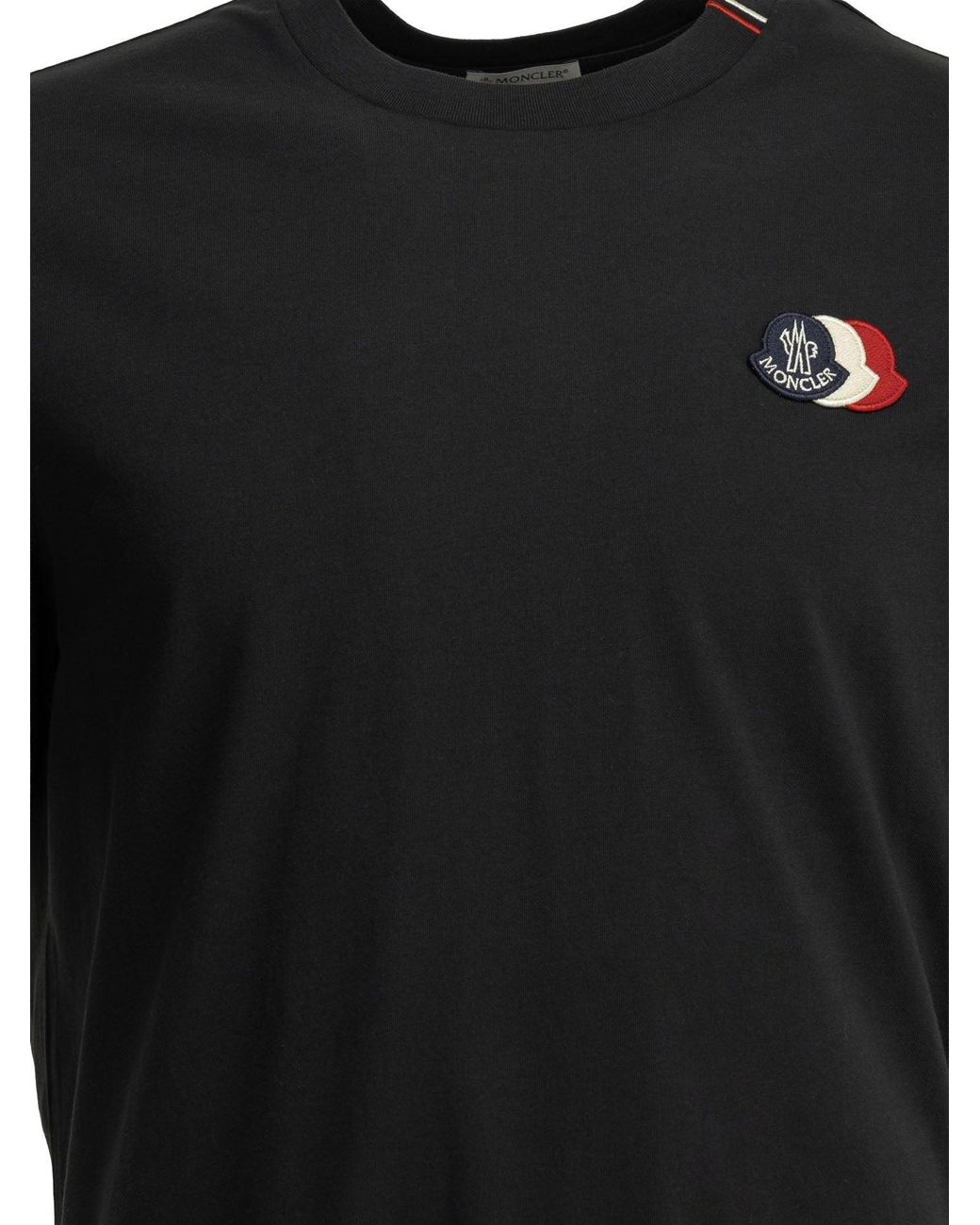 Moncler Black Crew-Neck T-Shirt for men