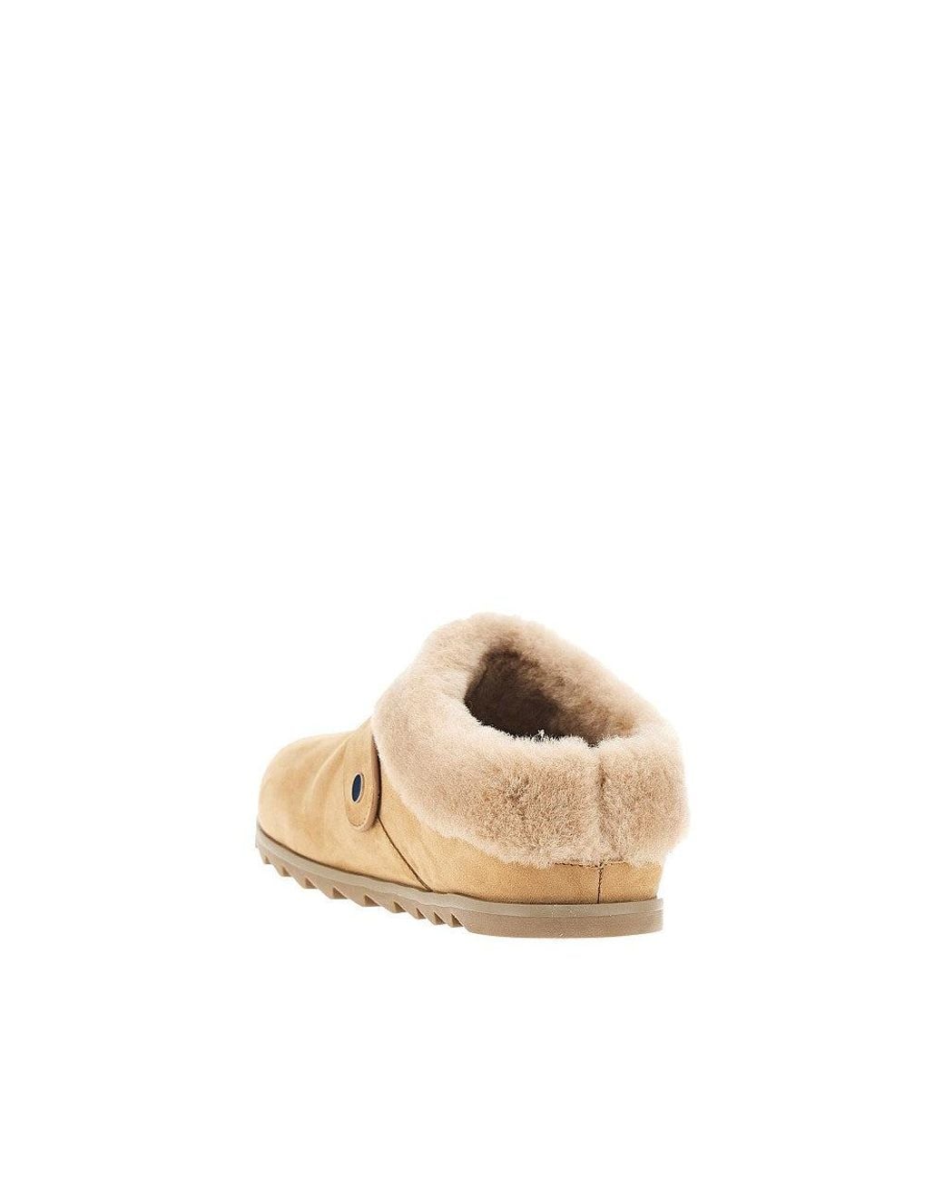 Roger Vivier Natural Suede Leather Slidy Viv' Mules