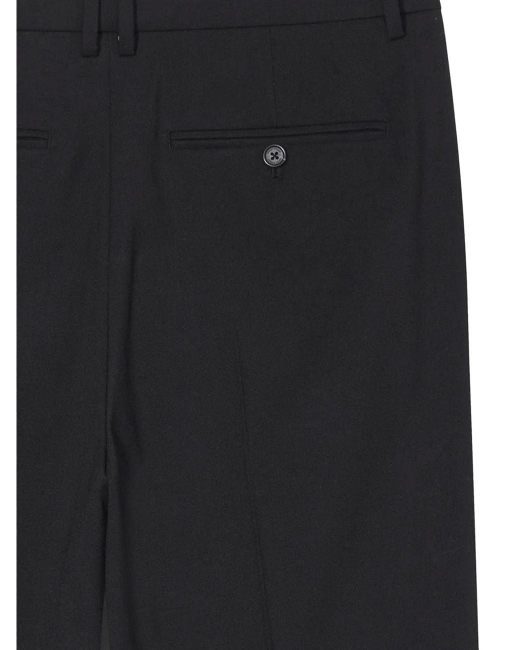 DUNST Black Tailored Trousers With Pleats for men