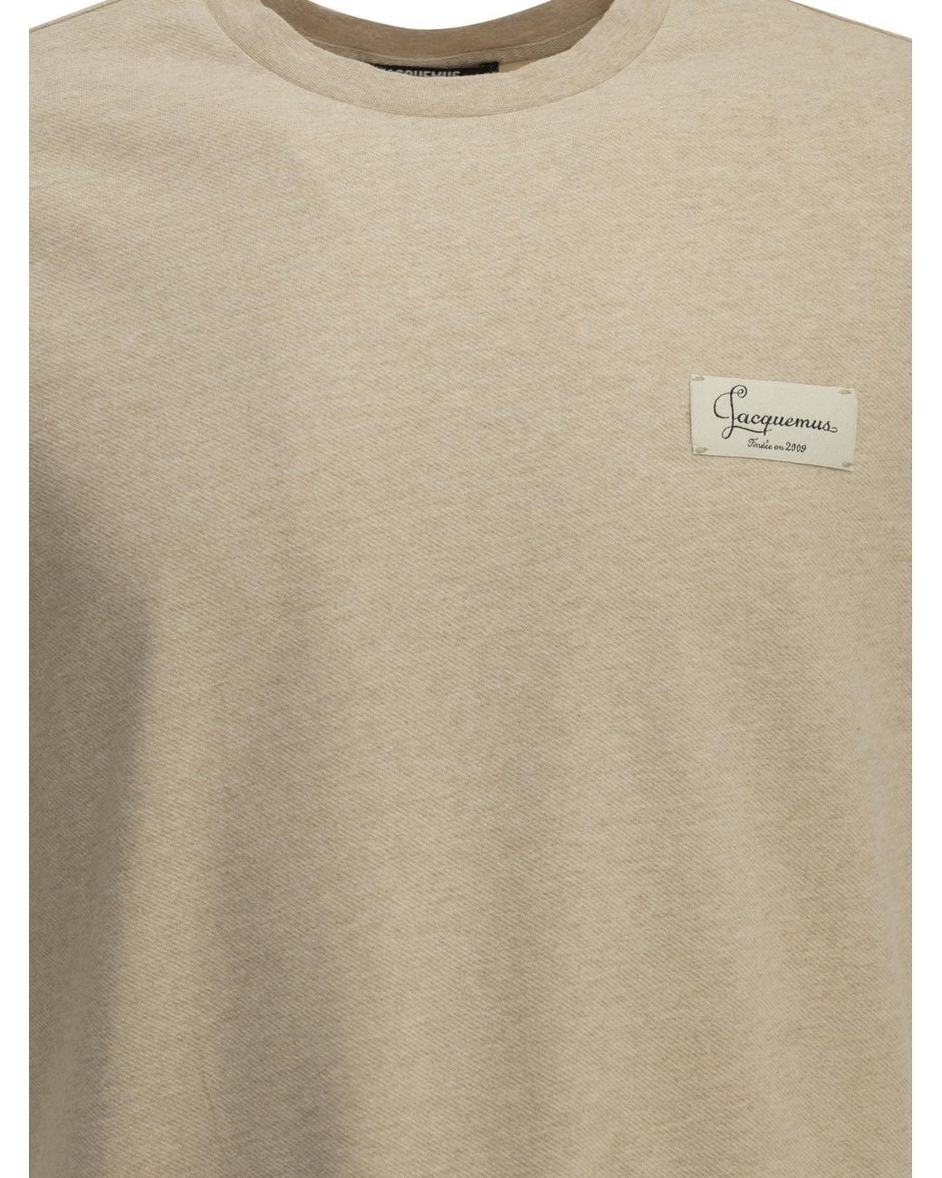 Jacquemus Natural Le Montaigne Crew-Neck T-Shirt for men