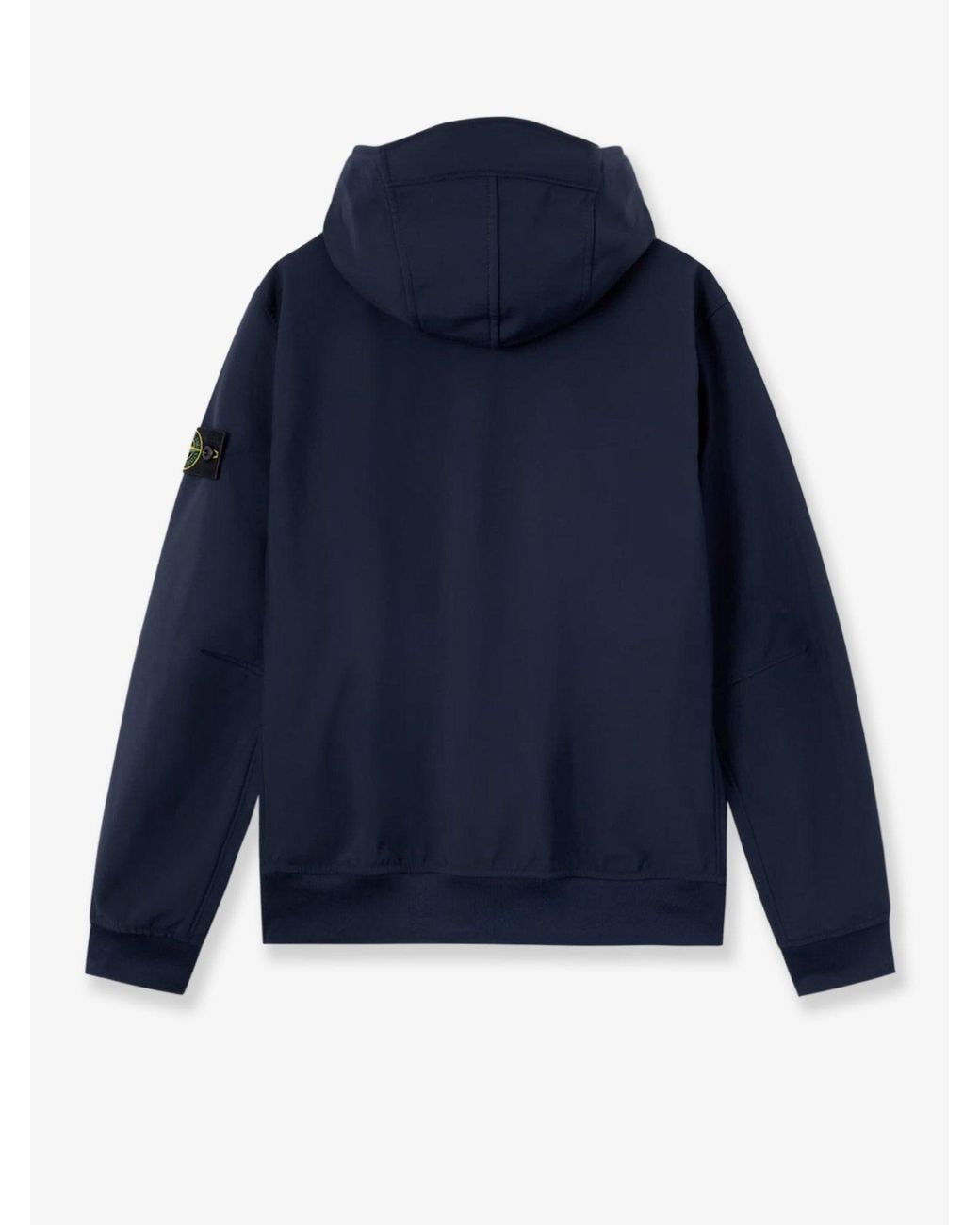 Stone Island Blue Soft Shell-R-E.Dye Technology Wind And Water Resistant Jacket for men