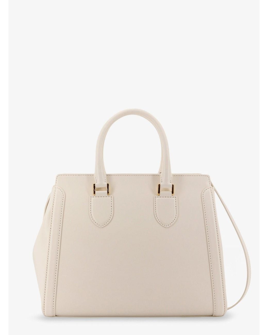 McQueen Natural Birdee Large Leather Shoulder Bag
