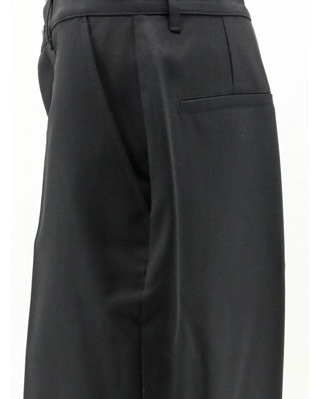 Rick Owens Black Wool Trousers