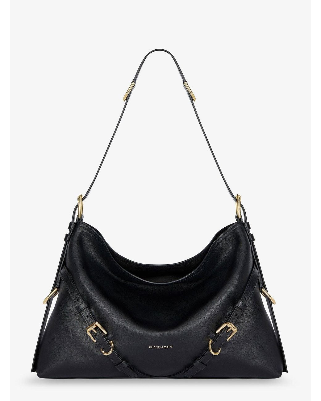 Givenchy Black Voyou Medium Leather Shoulder Bag