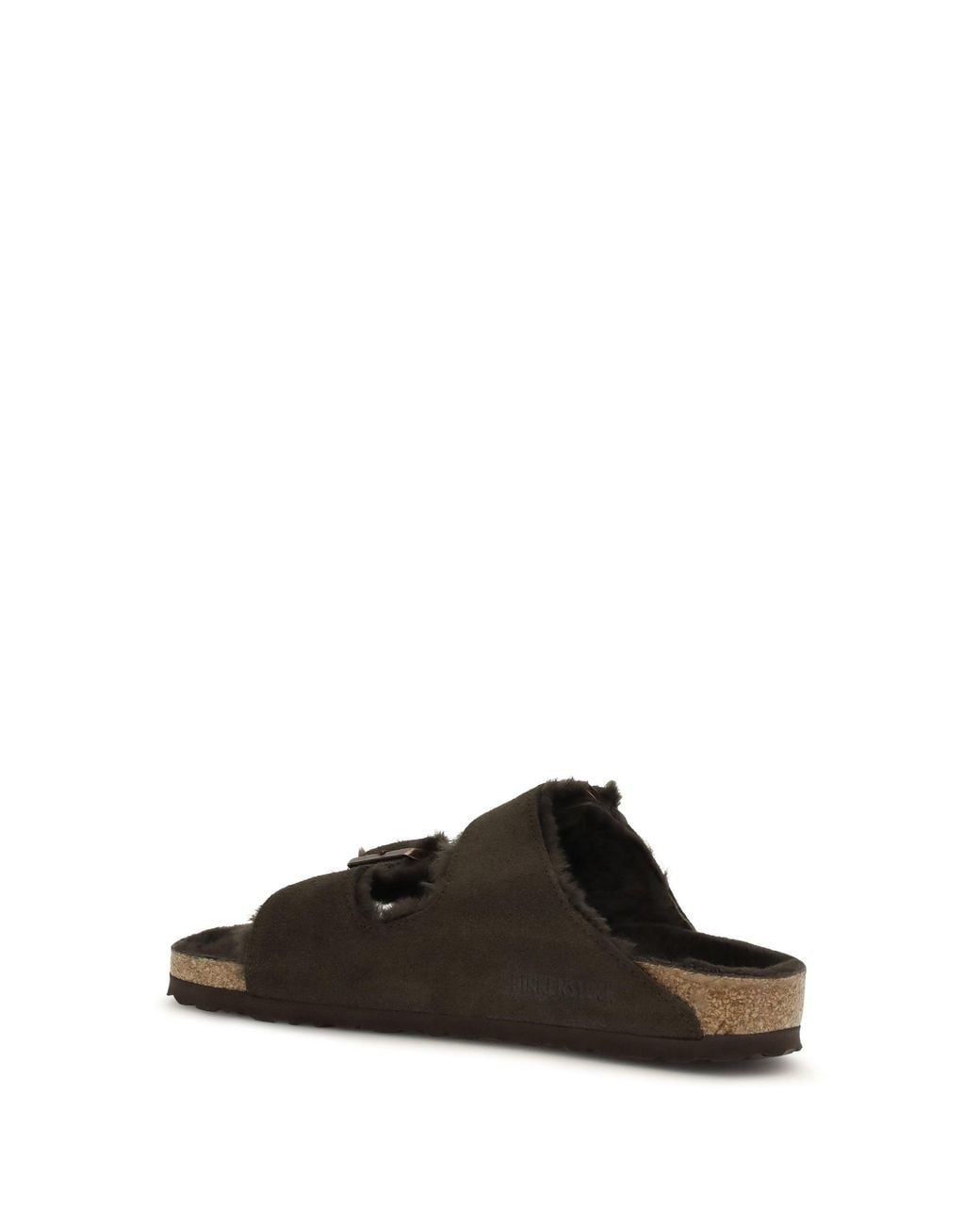 Birkenstock Black Arizona Shearling Sandals Mocca