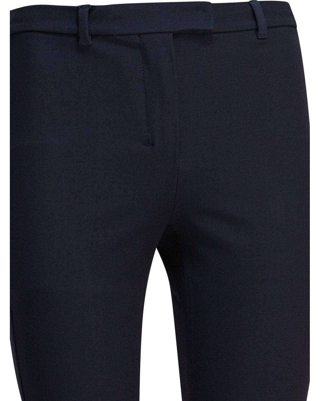 Max Mara Blue Stretch Cotton Blend Pants