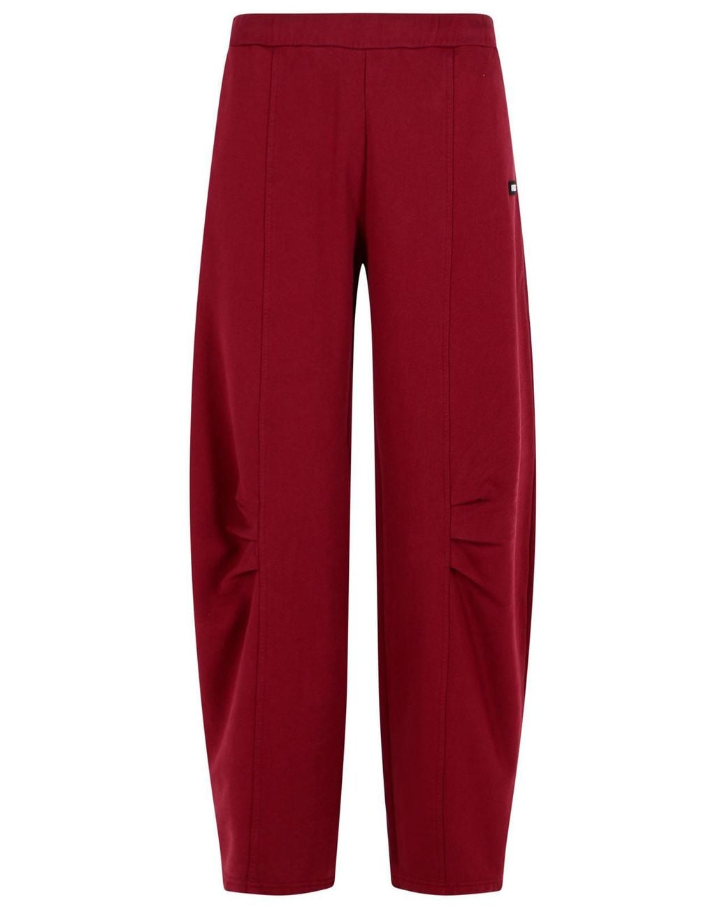 ROTATE BIRGER CHRISTENSEN Red Burgundy Cotton Pants