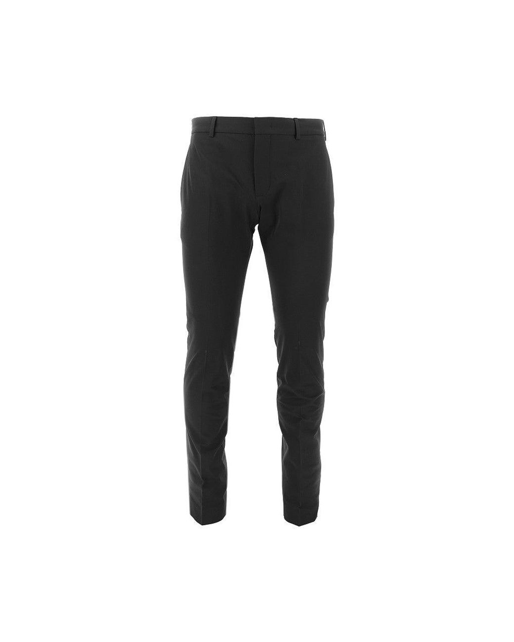 PT Torino Black 'Epsilon' Stretch Cotton-Blend Pants for men