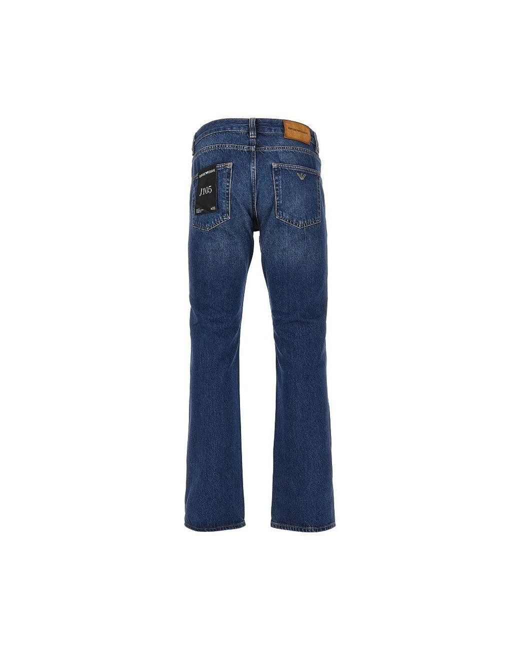 Emporio Armani Blue J105 Denim Jeans for men