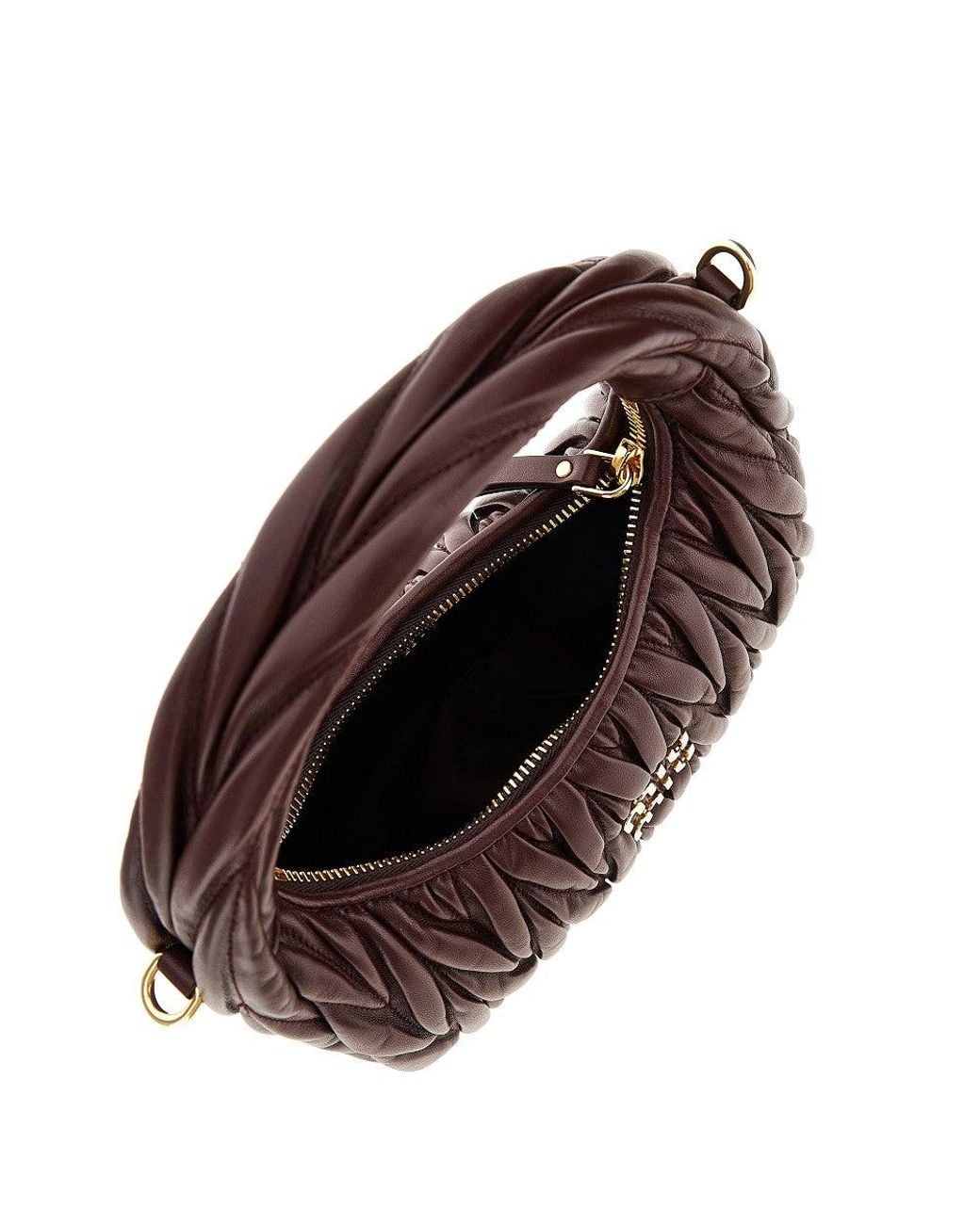 Miu Miu Brown Small Miu Wander Hobo Bag