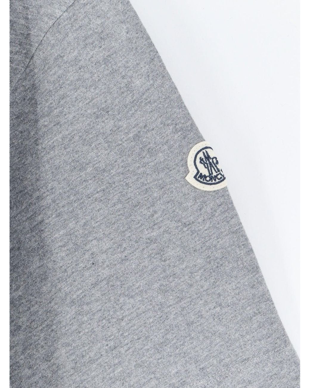 Moncler Gray Cotton T-Shirt for men