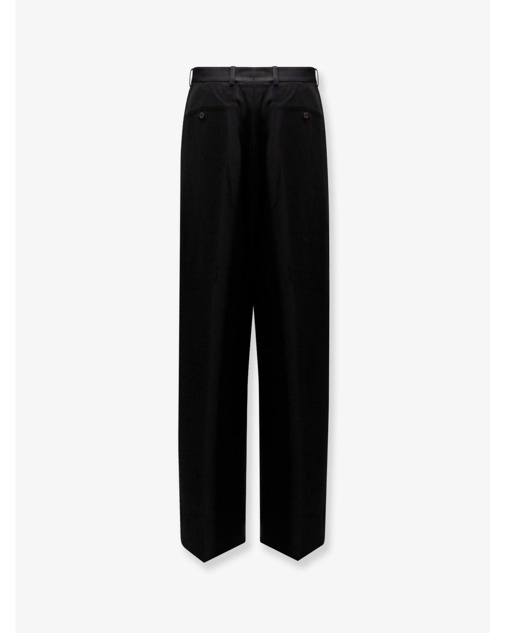 Totême Black Viscose And Wool Trousers