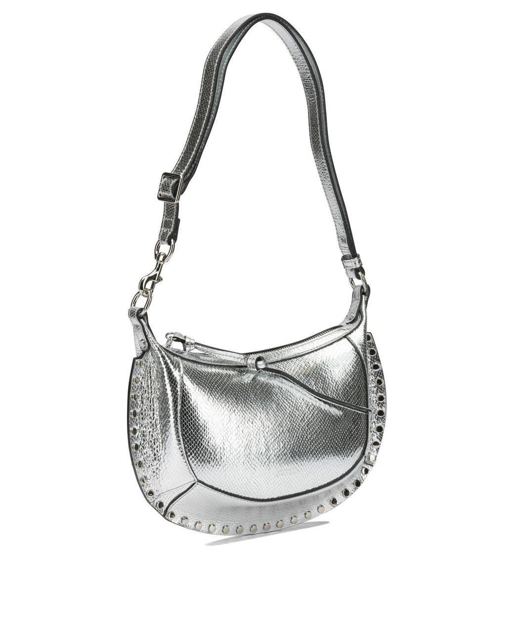 Isabel Marant Gray "Oskan Moon" Small Shoulder Bag