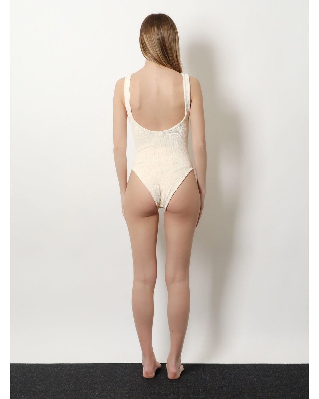 Hunza G White One-Piece Swimsuit Celine