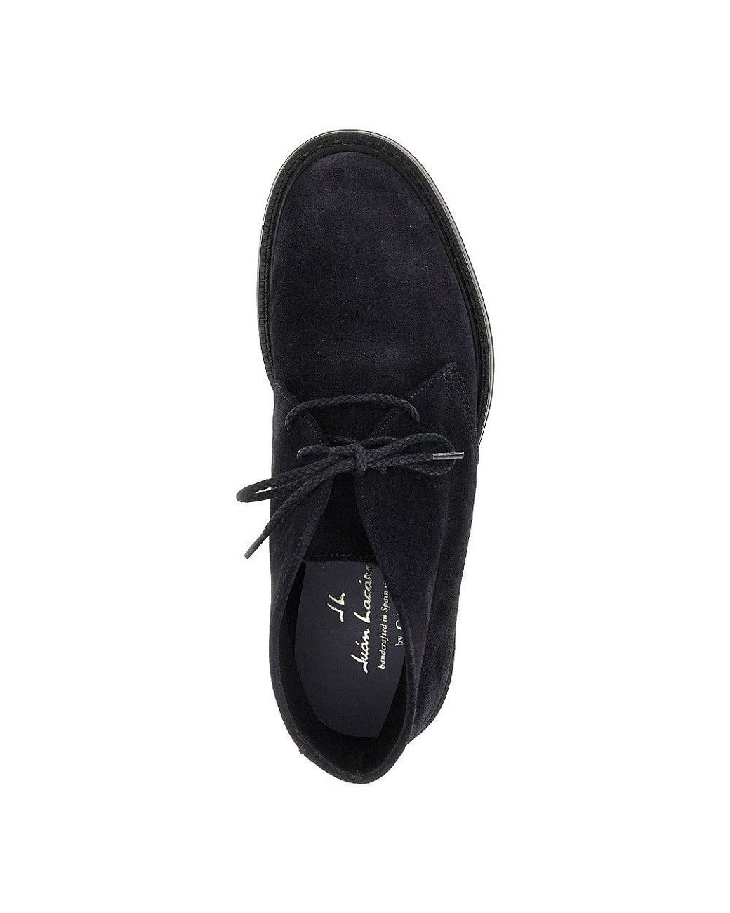 JUAN LACARCEL BY CALCE Blue Suede Leather Chukka Boots for men