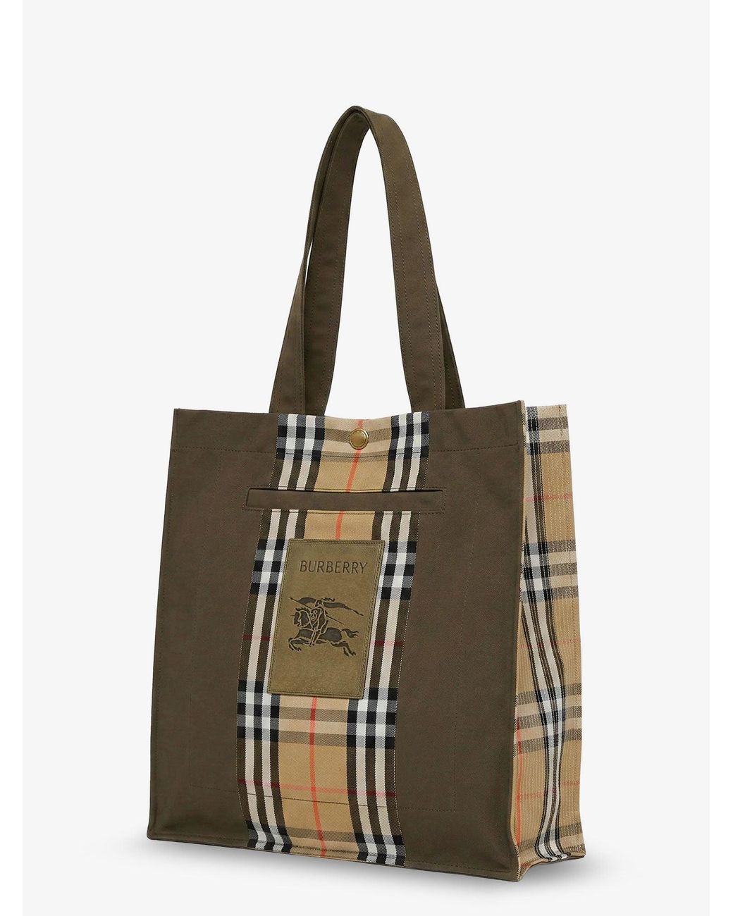Burberry Brown Trench Check Canvas Shoulder Bag for men