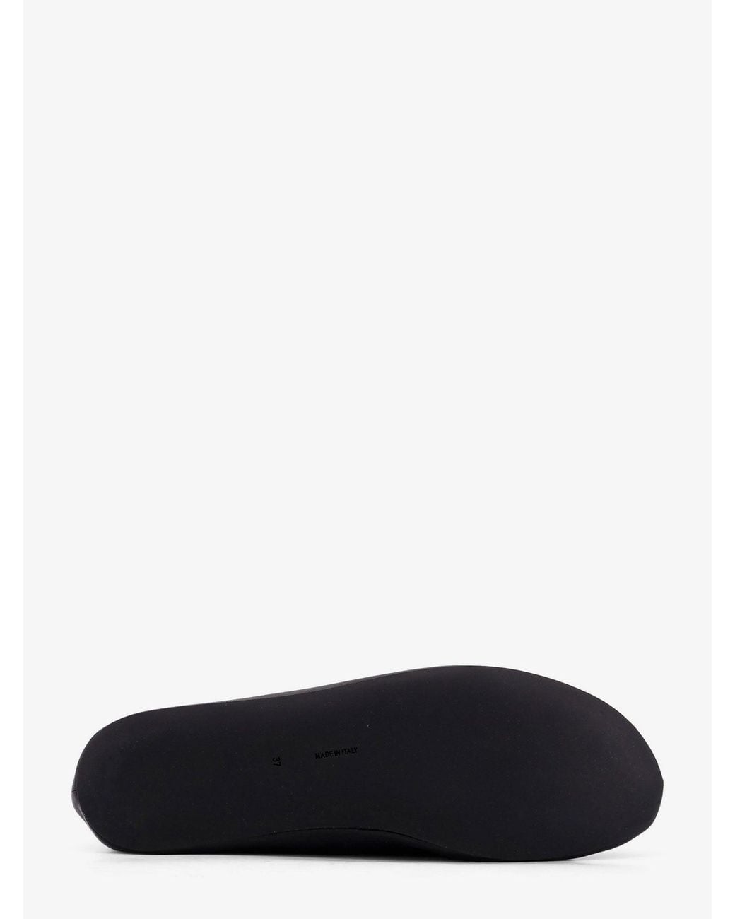 The Row White Stella Slipper Leather Ballerinas
