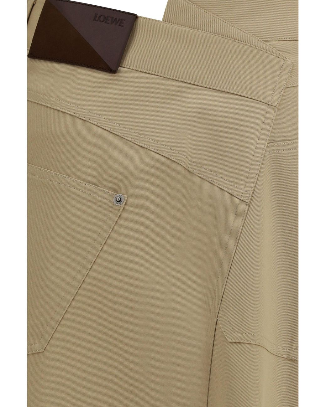 Loewe Natural Asymmetric Cotton Skirt