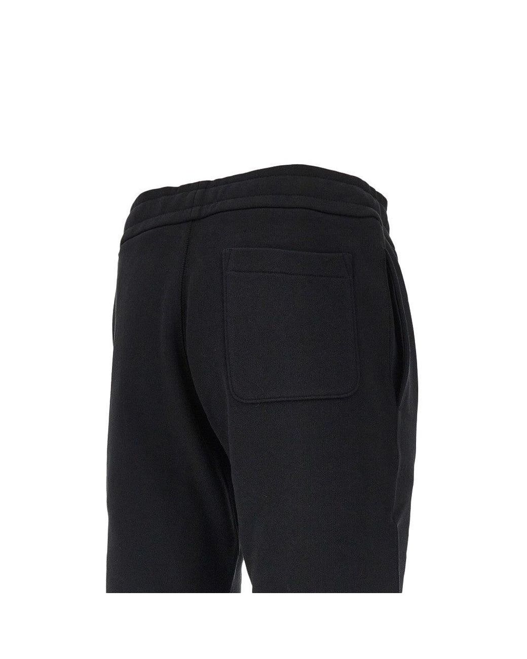 Moncler Black Sweatpants With Felt Logo Patch for men