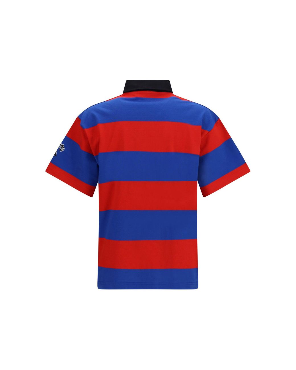 Palm Angels Red Palm Sport Stripes Short-Sleeve Polo for men