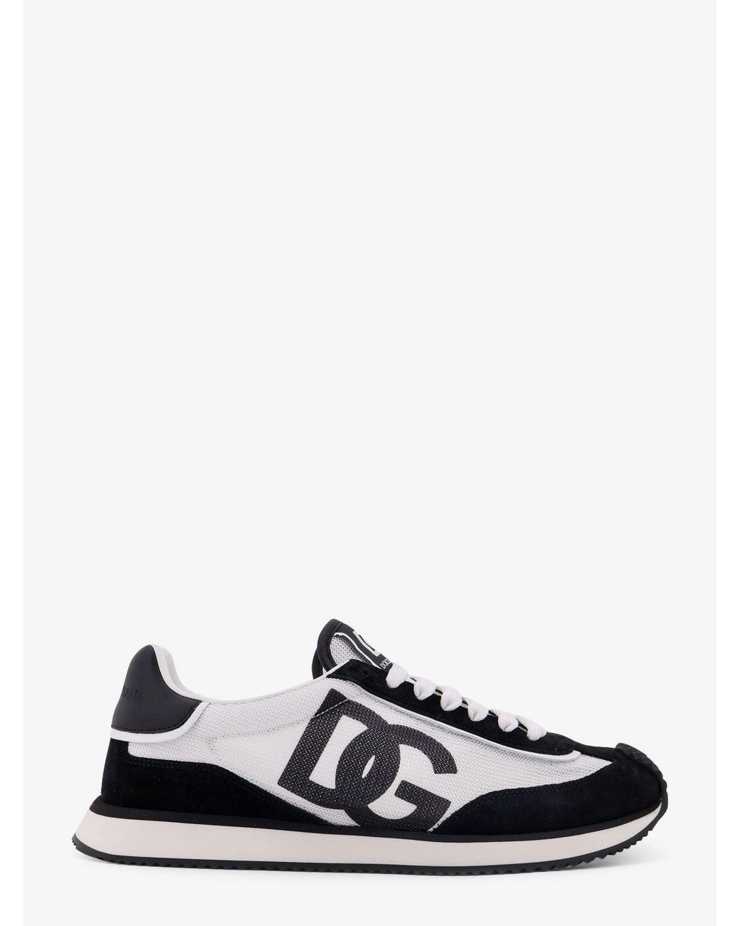 Dolce & Gabbana White Low-Top Mesh Sneakers With Suede Inserts for men