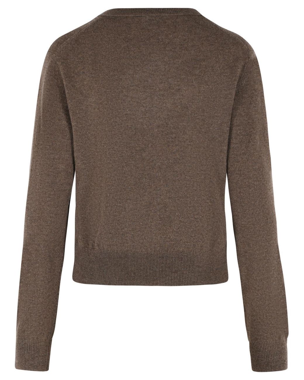 Lisa Yang Brown 'Greer' Dark Truffle Cashmere Sweater
