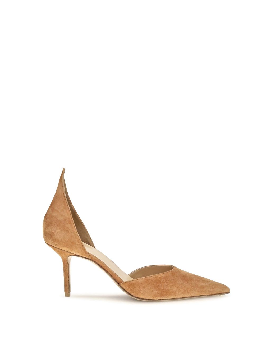 Francesco Russo White D'Orsay Flame Suede Pumps Pumpkin