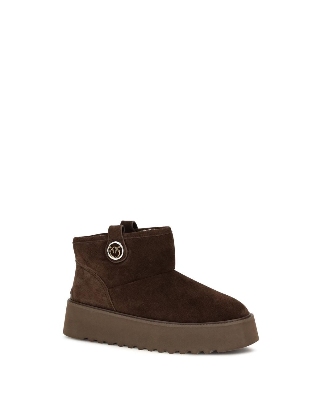Pinko Brown Martina 08 Suede Boots Moro
