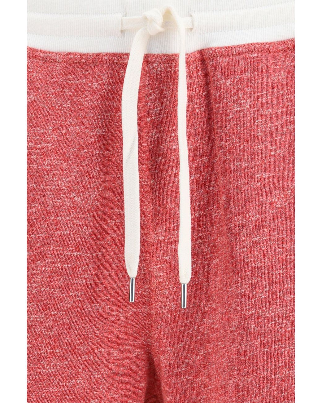Brunello Cucinelli Red Cotton And Linen Shorts With Logo for men