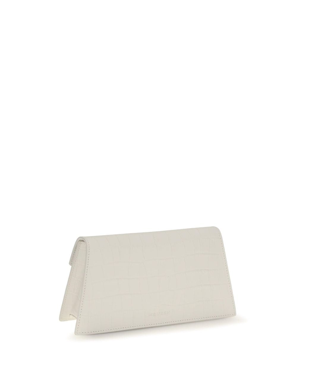 McQueen White Mini Skull Clutch